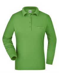 Ladies Workwear Polo Shirt Pocket Longsleeve Essential